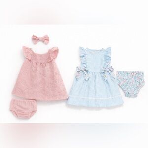 Draper James Pink and Blue Kids Dress Set